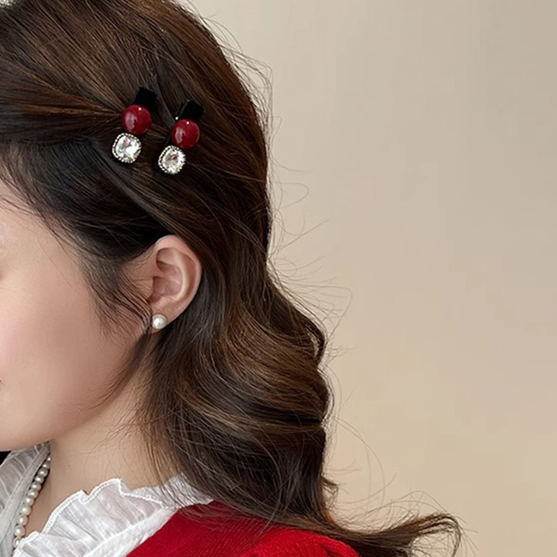 高級パールヘアピン、秋冬用カモノハシクリップ、サイド額ヘアピン、ワンラインクリップ、レディースサイドクリップ、前髪クリップ|undefined