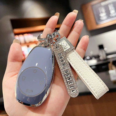 Car key bag, key set c11 zero run s01 - old-zero-run-gray-blue-single-shell-horse-mark-white-drill-rope-number-plate