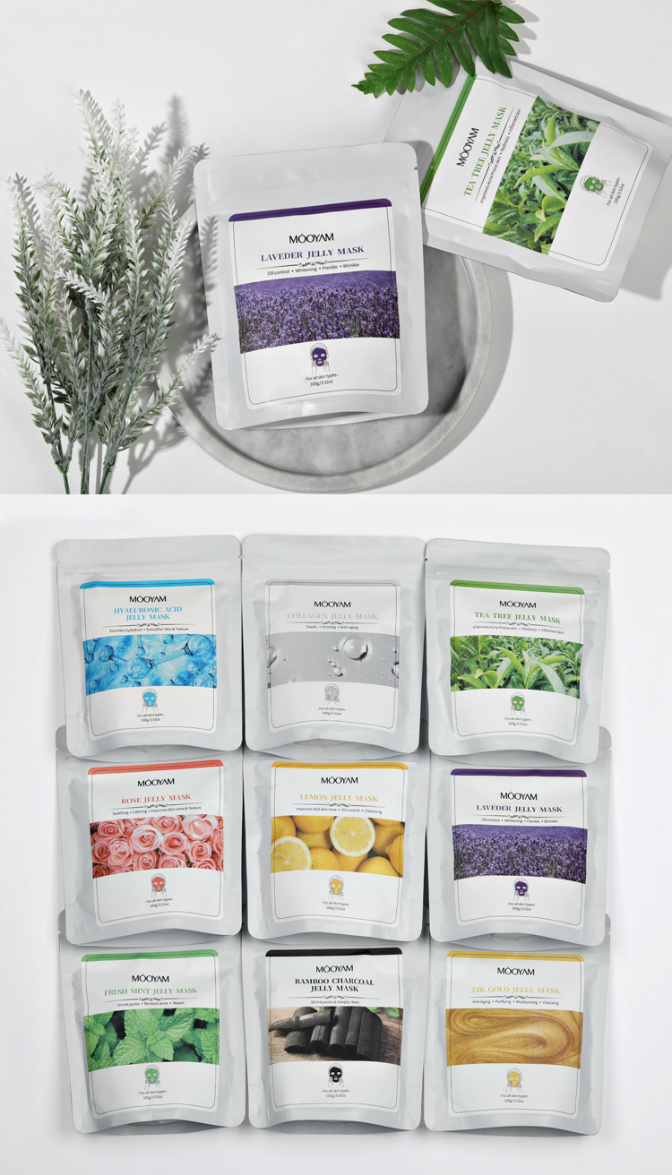 果冻水晶面膜粉补水修护玫瑰花瓣软膜粉100g美容院