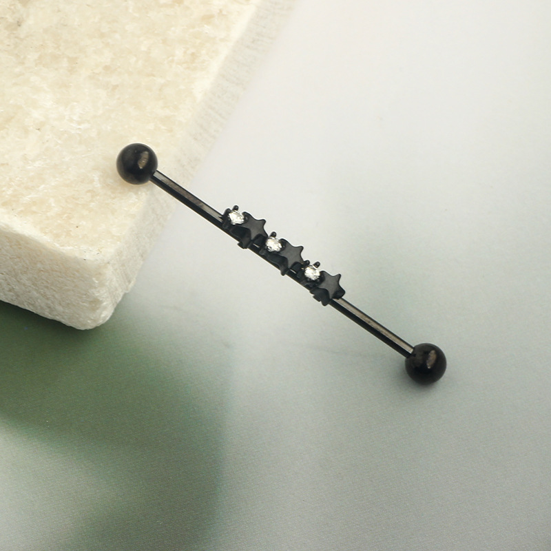 Pointed titanium steel lip stud product view