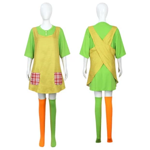 Костюм Пеппи Длинныйчулок для косплея для девочек