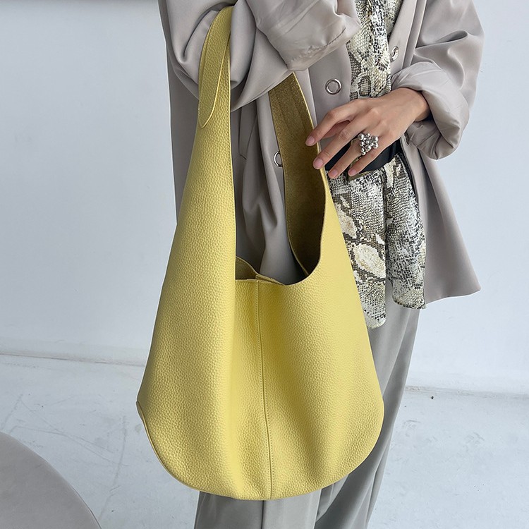 2026 New Arrival Top Grain Cowhide Luxury French Underarm Bag, Genuine Leather Shoulder Bag For Women, Commuter Style Tote - Thumbnail 2