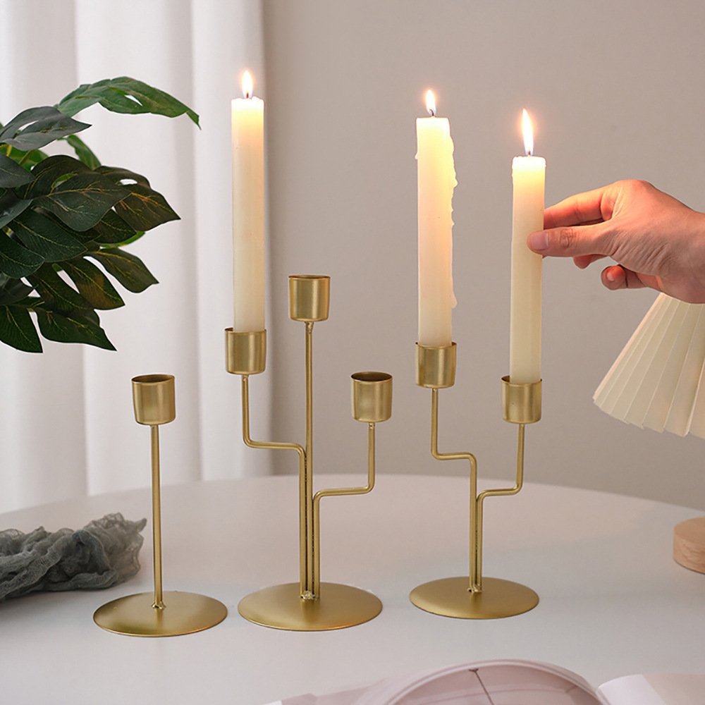 [Selección estricta] Decoración de cena brillante para el hogar Decoración especial para la mesa de comedor romántica Decoración de sala de estar Decoración de hierro forjado Candeler