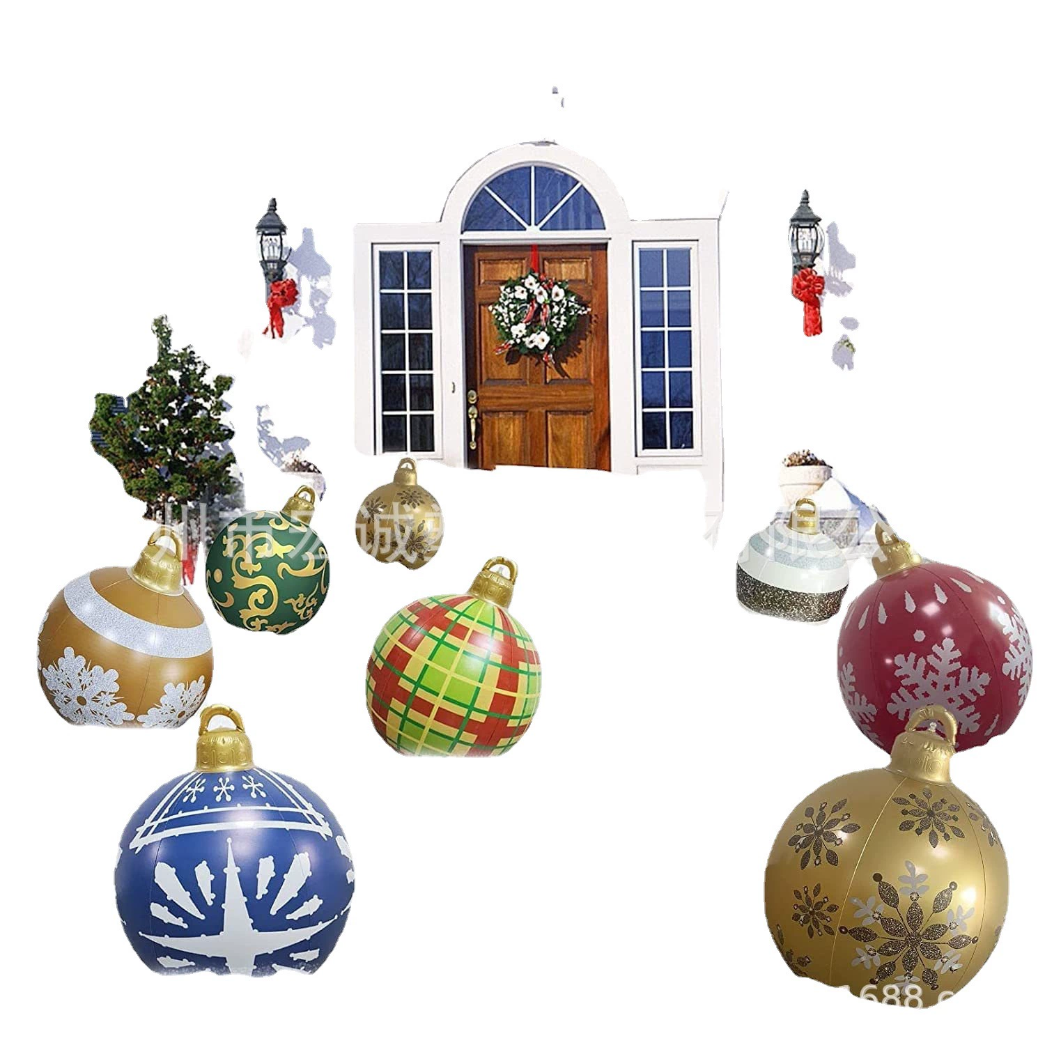 Inflatable Christmas flashlight PVC with light, (Physicals), Amazon