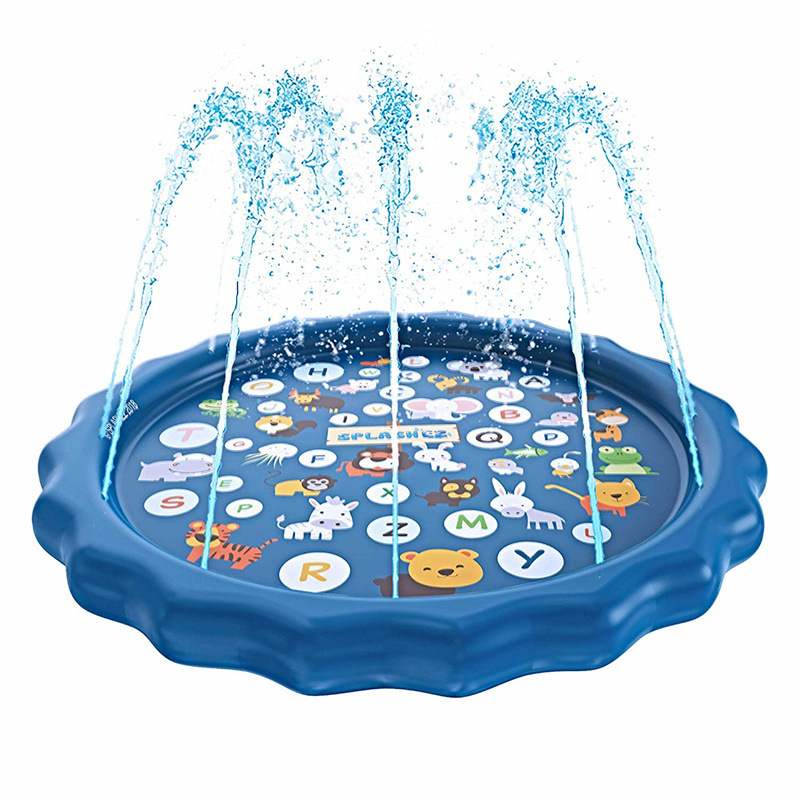 Fábrica spot PVC pet spray pad para niños jugando al aire libre con letras delfines spray pad