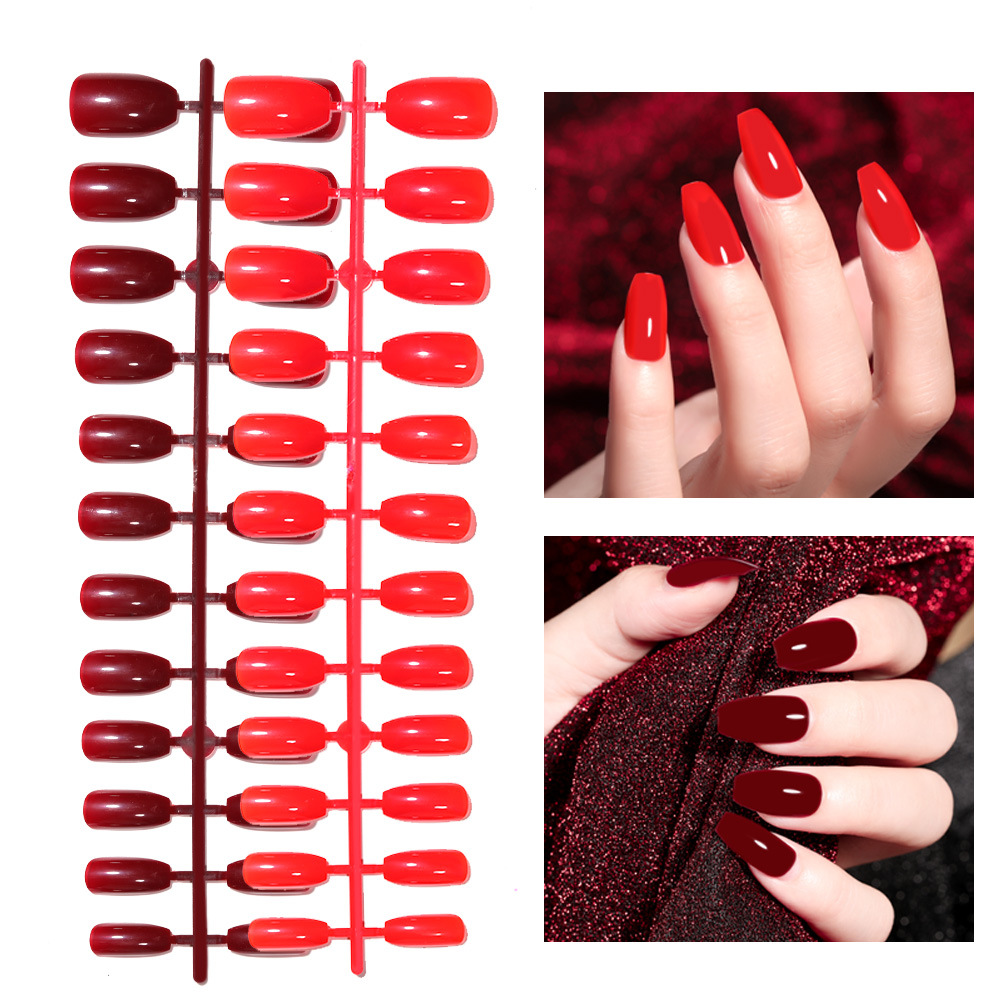 Base almond fake nails