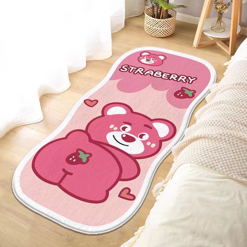 INS 스타일 침대 옆 카펫 침실 하트 두꺼운 침대 앞 바닥 매트 거실 발코니 베이 윈도우 매트 긴 스트립 풋 매트