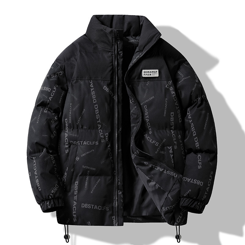 Abrigo de algodón acolchado para hombre otoño e invierno moda guapo abrigo de algodón engrosado abrigo de pan de invierno abrigo de pareja mismo estilo abrigo de algodón acolchado chaqueta de algodón de moda al por mayor