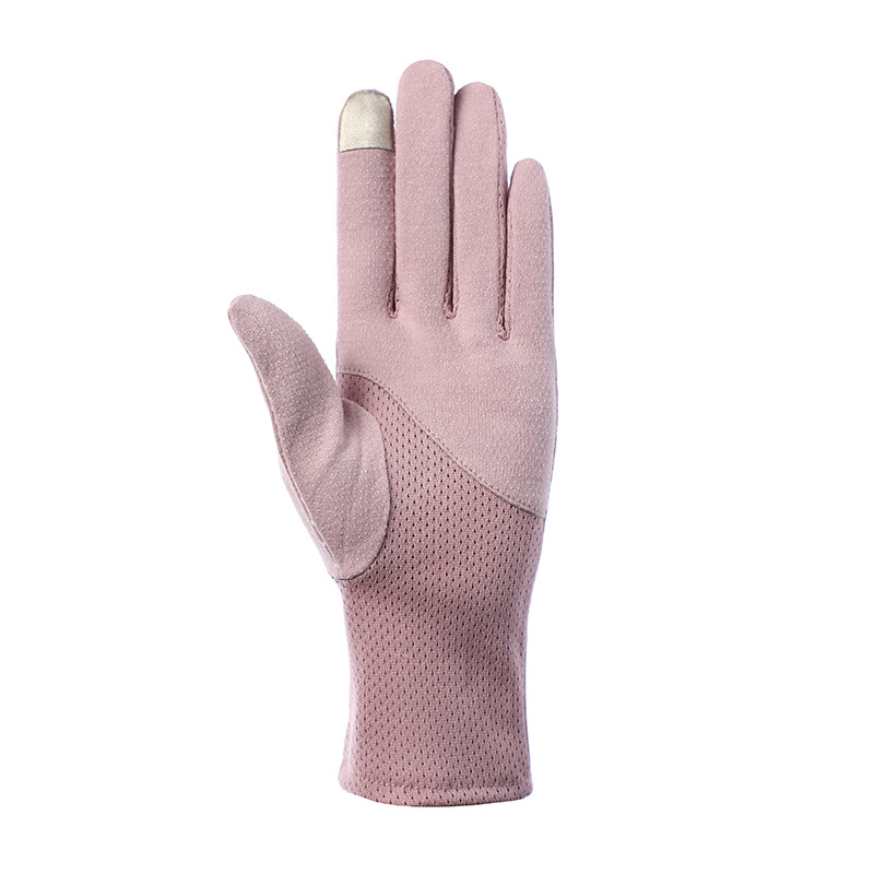 Guantes de protección solar Guantes de pantalla táctil bordados de tela para mujer de primavera y verano