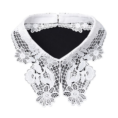 Korean-style versatile and fashionable bow collar, detachable collar for children and adults, decorative collar ring with floral edge lace accessory collar