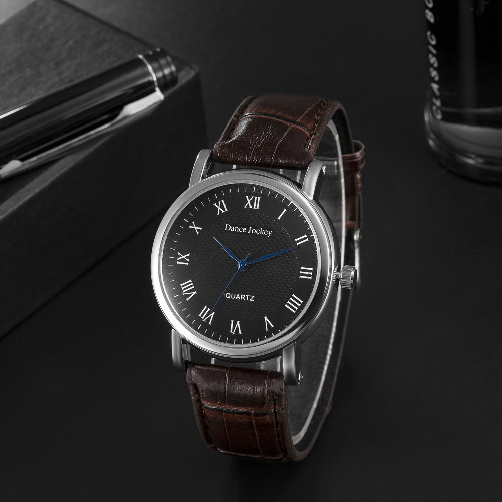 Explosions Trend Simple Fashion Set Herrenuhr Armband Uhrenbox Blue Needle Herren Business Uhr_voghion.com