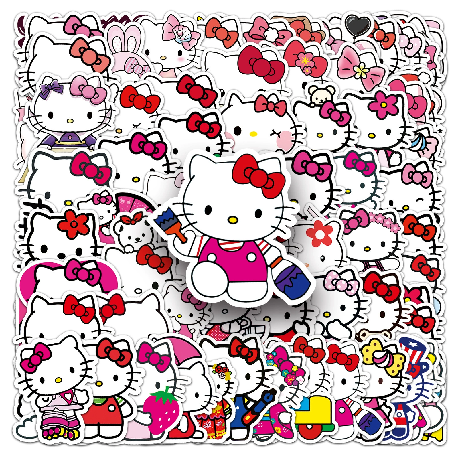 Hello kitty, милый декоративный наклейка, чемодан, (跨境贸易)