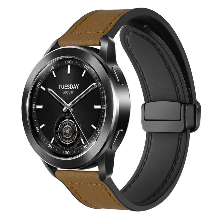 18mm general Crazy Horse Pattern pulsera de silicona hebilla de succión para pulsera de Apple pulsera de Huawei