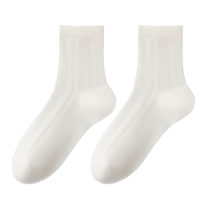 Pila de calcetines para mujer, calcetines finos de verano miu, calcetines de malla transpirables sin huesos, medias de ballet blancas simples