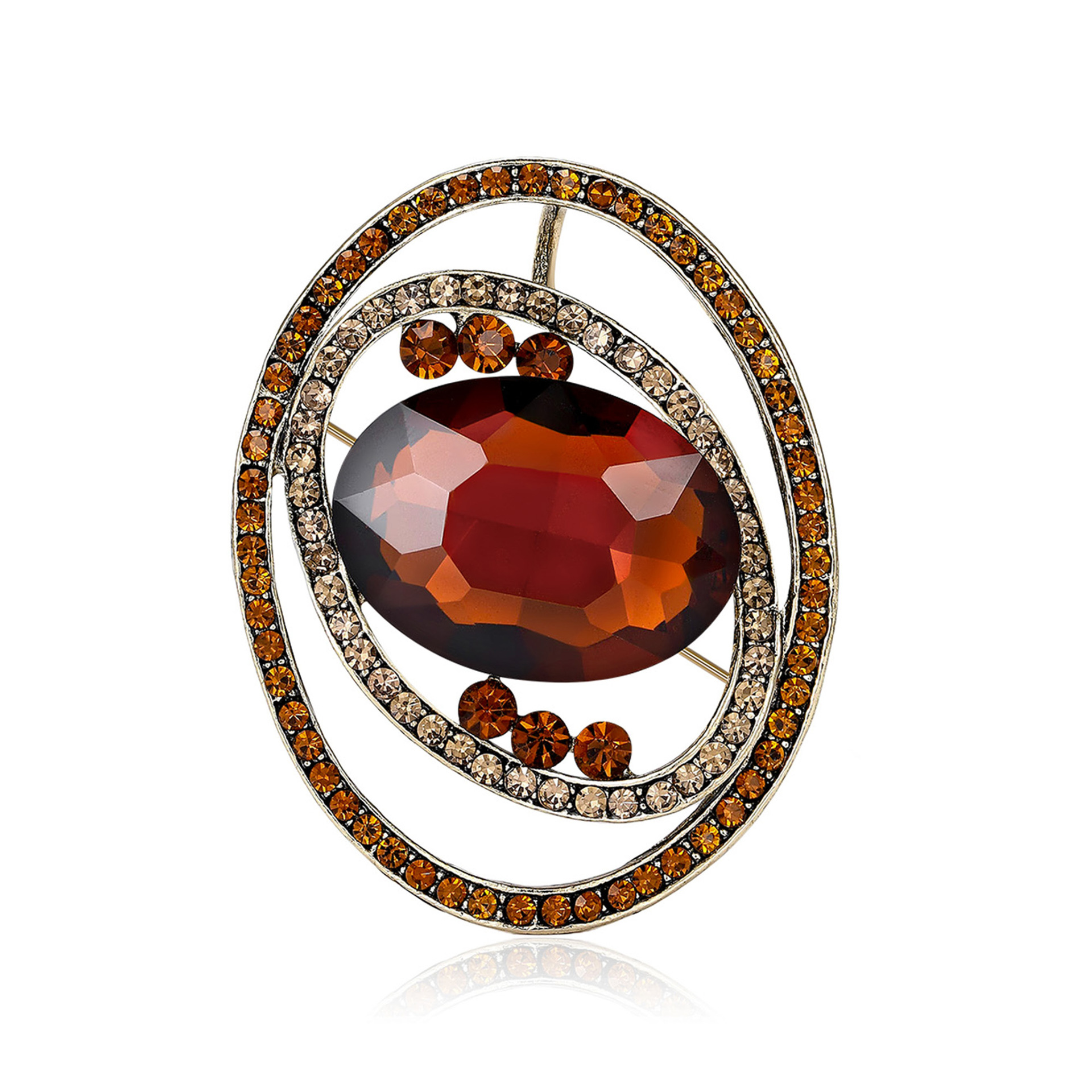 Damen Brosche Mit Perlen Und Kristallen Im Vintage Design_voghion.com