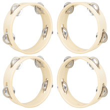 单排铃圈6寸木质铃鼓圈打击乐器幼儿园儿童音乐道具手摇铃ktv铃圈