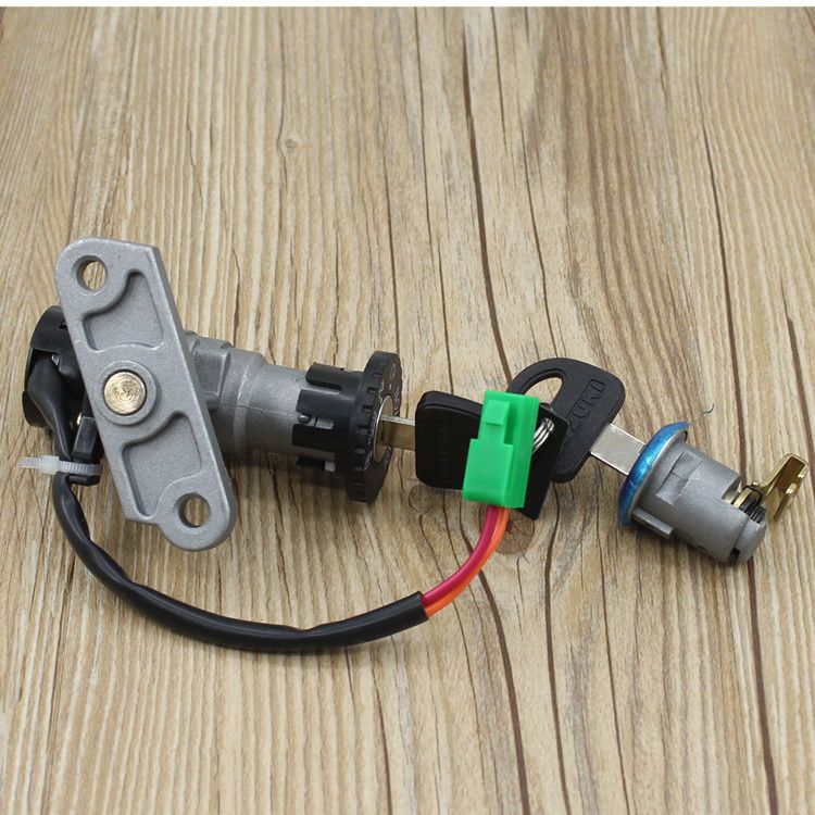 Suitable for Saiqi Qs110-A/C Full Car Lock Motorcycle 2/3 Line Electric Door Lock Faucet Lock Ignition Switch Lock