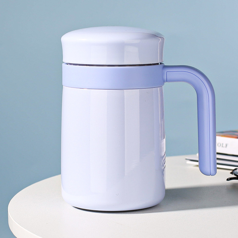 Taza de acero inoxidable doble cubierta de bebida directa taza de aislamiento térmico oficina de negocios taza de café de té sellado taza de agua portátil aislamiento al vacío