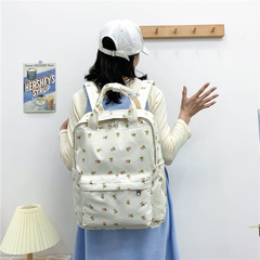 2023 New School Bags for Women Japanese Style Ins Style Small Fresh Literary Versatile Casual Flower Girls Student Backpacks