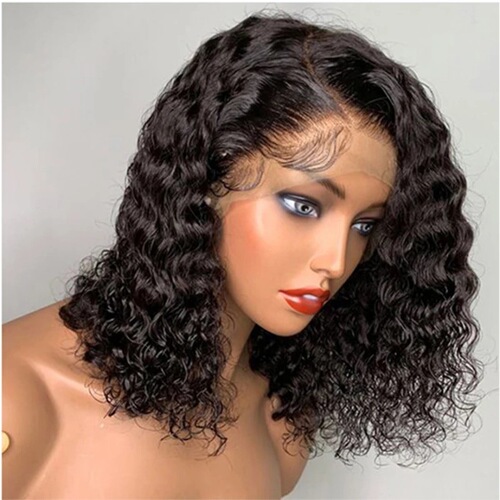 Women young girls European and American fashion wig female front lace African synthetic fiber long curly hair wig