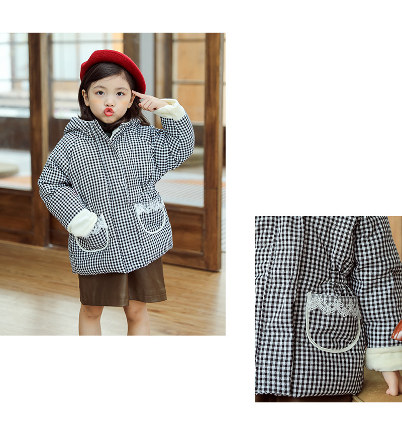 Piumino di media lunghezza per bambina autunno inverno nuova bambina, taglia piccola e media_voghion.com