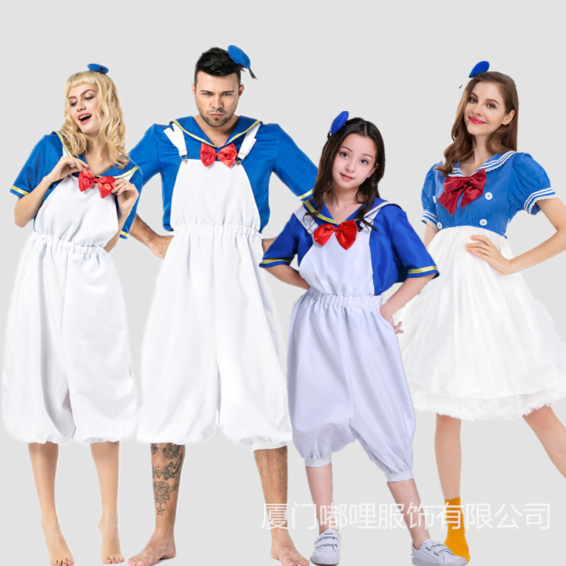 Halloween Costume Parent-Child Costume Cute Duck Style cos Sailor Haitang Costume Old Duck Cosplay