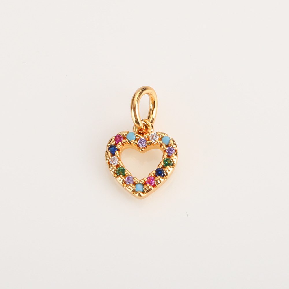 15g Weight Pendant Jewelry Making Type 10*10mm Jewelry Making Size Zircon Inlay Material DIY Jewelry Accessories Classification 1 Piece Quantity Copper Material Star, Heart Shape, Eye Pattern All Seasons Season Plating, Inlay Design IG Style Style 1 Piece 10*10mm Copper Zircon Star Heart Shape Eye Pendant 4