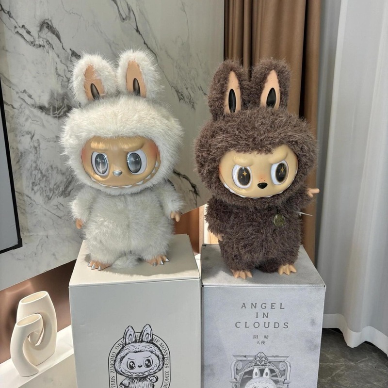 拉布布大首领labubu大天使搪胶毛绒公仔玩具38CM大娃潮玩摆件批发|undefined