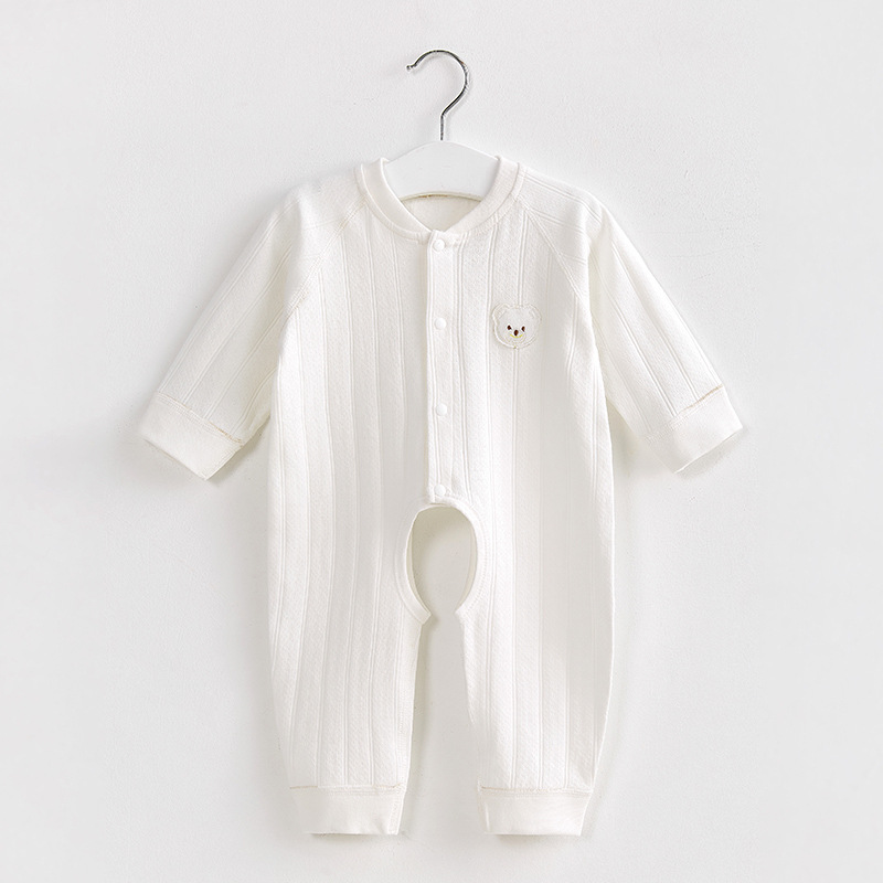 Mono para bebé para primavera, otoño e invierno, estilo fino con entrepierna abierta, unisex, pelele para niños pequeños, ropa para recién nacidos.