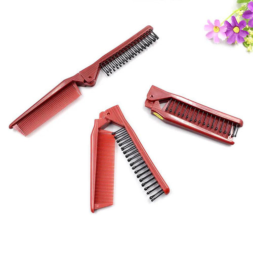 Folding comb, household hair braiding, children's and students' split comb, mirror, men's and women's straight curly hair, dense tooth comb, massage, anti-static