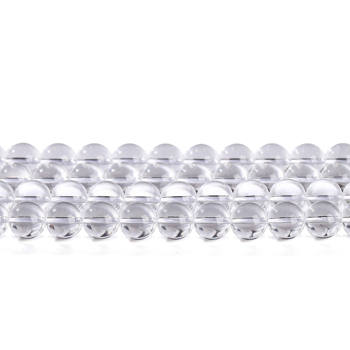 Jingde Jewelry 8mm Ice Clear 7A White Crystal Loose Beads Semi-Finished DIY Bracelet Accessories Beads Wholesale