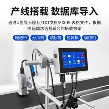 供应礼品盒二维码生产日期商标图案流水线打码全自智能在线喷码机