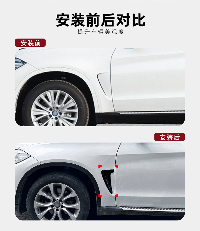 Suitable for Bmw X5 F15 m Sport 2014-18 Fender Air Vent Emblem Car Sticker Exterior Modification