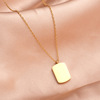 Fashionable zirconium stainless steel, necklace, pendant, 2022 collection, light luxury style, wholesale