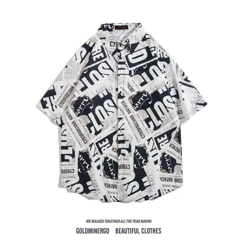 Men's clothing style retro flower shirt men's spring and autumn youth handsome brand high-end shirt couple jacket_senzul.com
