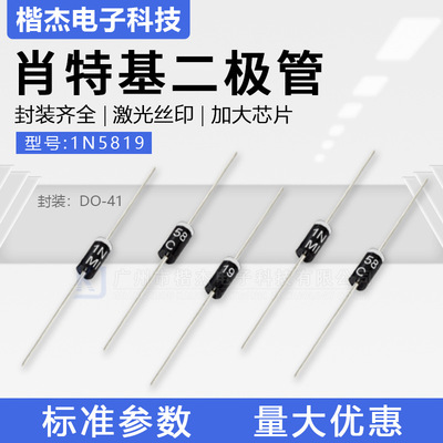 MIC肖特基二极管 1N5819大芯片散装 粗脚0.7mm 直插1A40V DO-41|ru