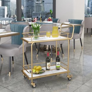 Nordic Restaurant Mobile Trolley Modern Hot Pot Restaurant Commercial Hotel Tea Storage Dining Cart Bathroom Balcony Trolley