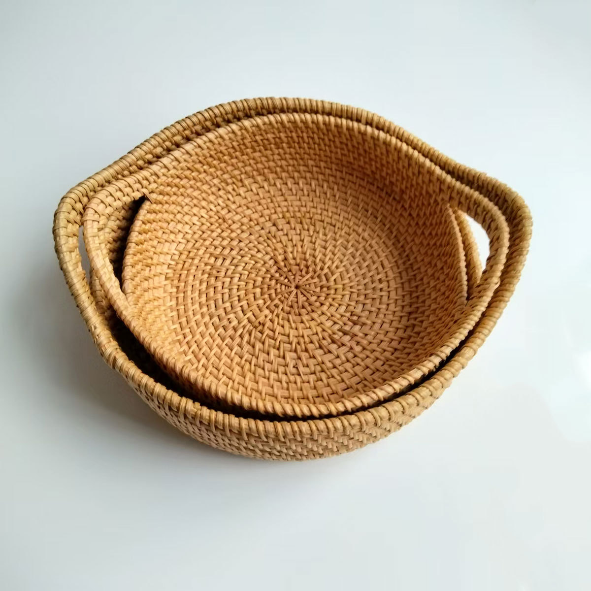 Caja de almacenamiento de mesa de té de caña de caña