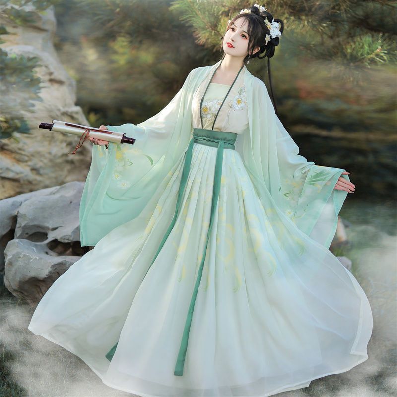 Hanfu New Authentic Daily Wearable One-Piece Pleated Skirt