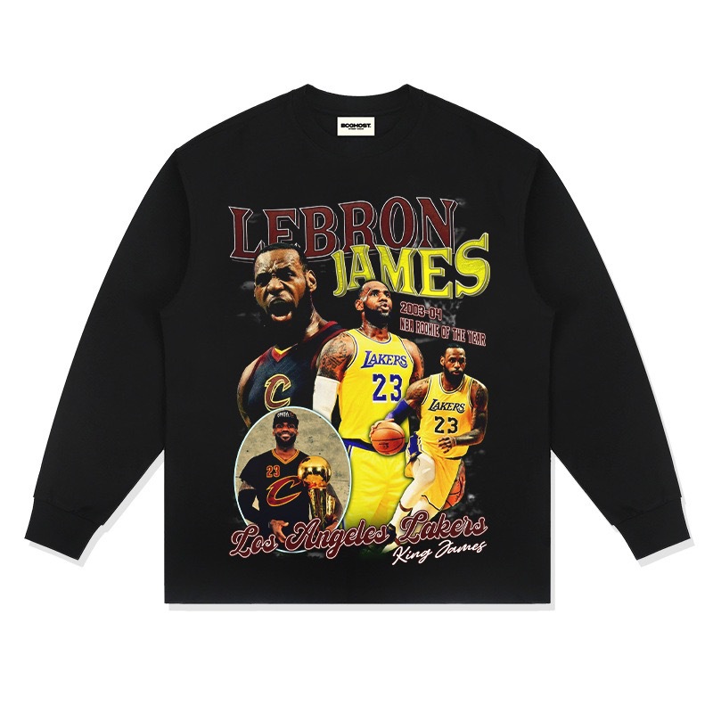 Clarkson Curry Bryant Irving James tres golos Harden estrella americana impresa retro lavado en agua mangas largas