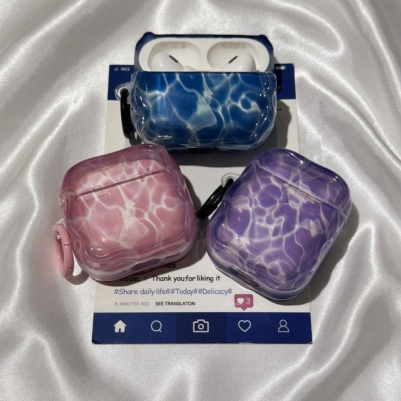 Ins Amber Water Corrugated para Apple AirPods 4G 5G Case Bluetooth AirPod Pro3 Cover