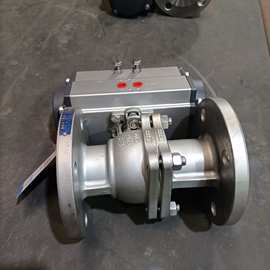 Q641F-16P 气动不锈钢浮动法兰球阀图片