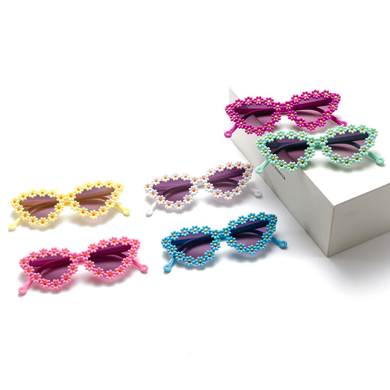 Niños gafas de sol flores niñas gafas de sol bebés 1 - 6 años de sombra lindas margaritas gafas de sol en stock al por mayor