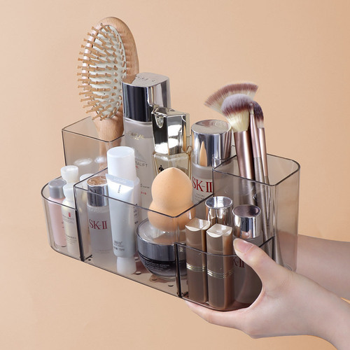 Cosmetic storage box wall-mounted shelf household punch-free washbasin skin care product lipstick organizer plastic box