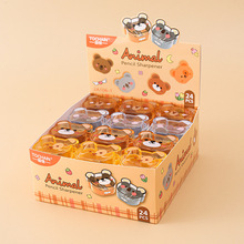 跨境热销萌宠可爱创意小熊卷笔刀 呆萌卡通学生专用儿童文具削笔