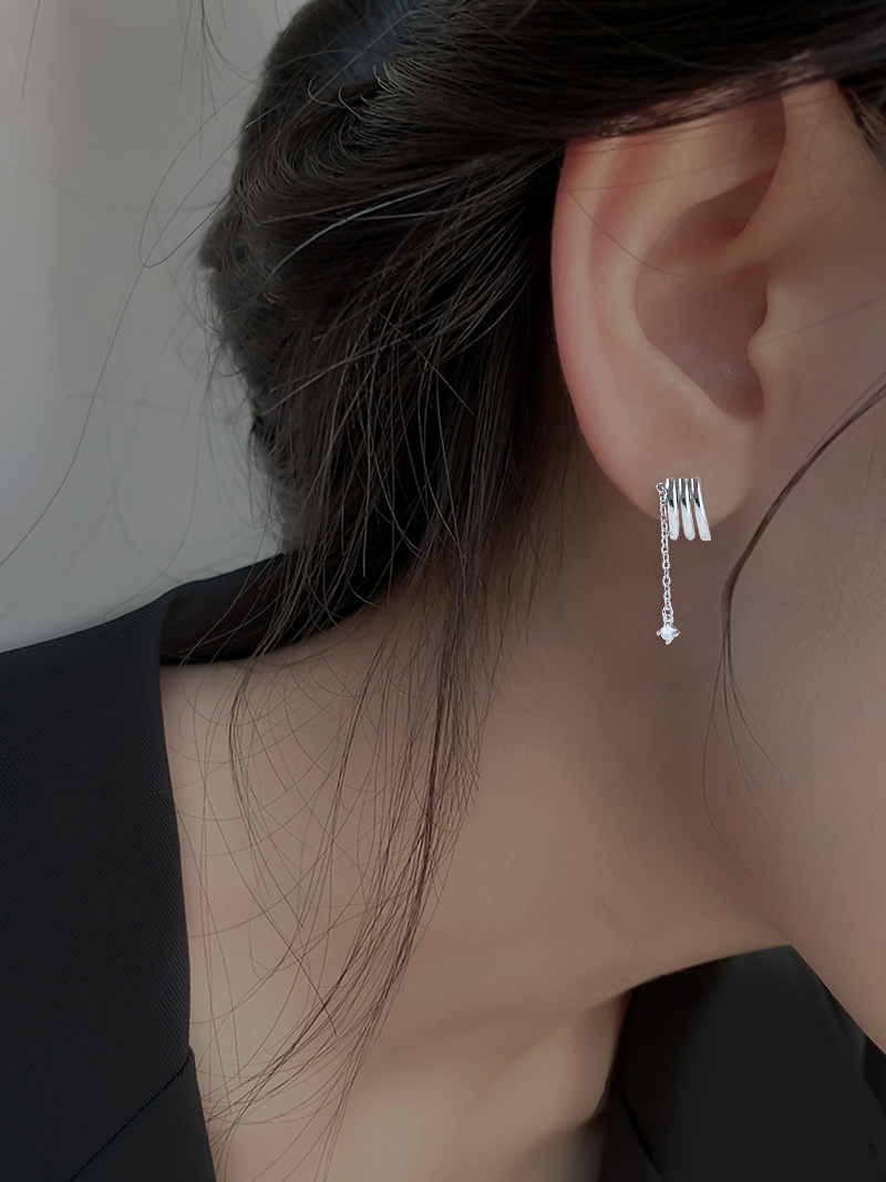 IG Style Simple Style Commute Geometric Copper Inlay Zircon Drop Earrings 1 Piece display picture 6