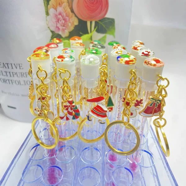 2024 Christmas mascara brush tube transparent tube test tube mascara brush grafting eyelashes after-sales care gift eyelash comb