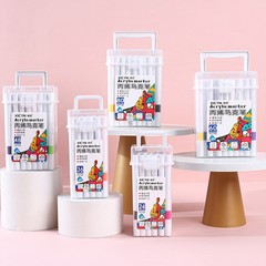 丙烯马克笔幼儿园美术绘画专用水彩笔不透色可叠色丙烯马克画画笔
