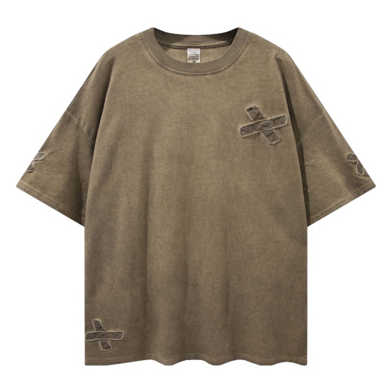 Ropa para Hombre BE | Camiseta de Verano 2025 con Estampado Envolvente del Año de la Serpiente, Estilo Oscuro, Lavada, de Manga Corta, para Hombre, Moderna, Retro, Lavada, de Marca Moderna