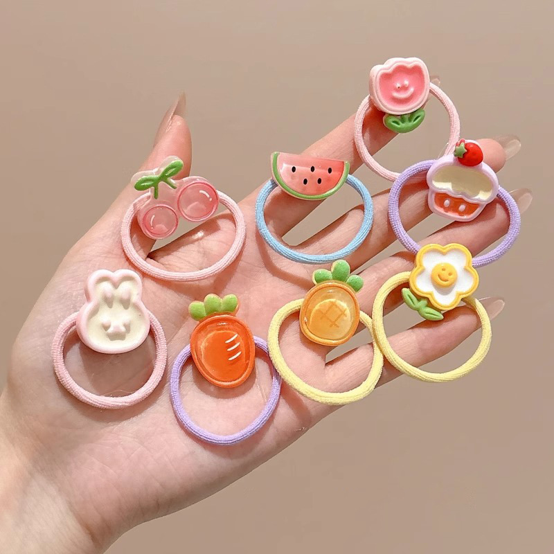 Cuerdas de cabello para bebés de alta elasticidad duradera, cabello para niñas, correa de goma de flores, anillo de cabello para niñas no lastimar el cabello para niños